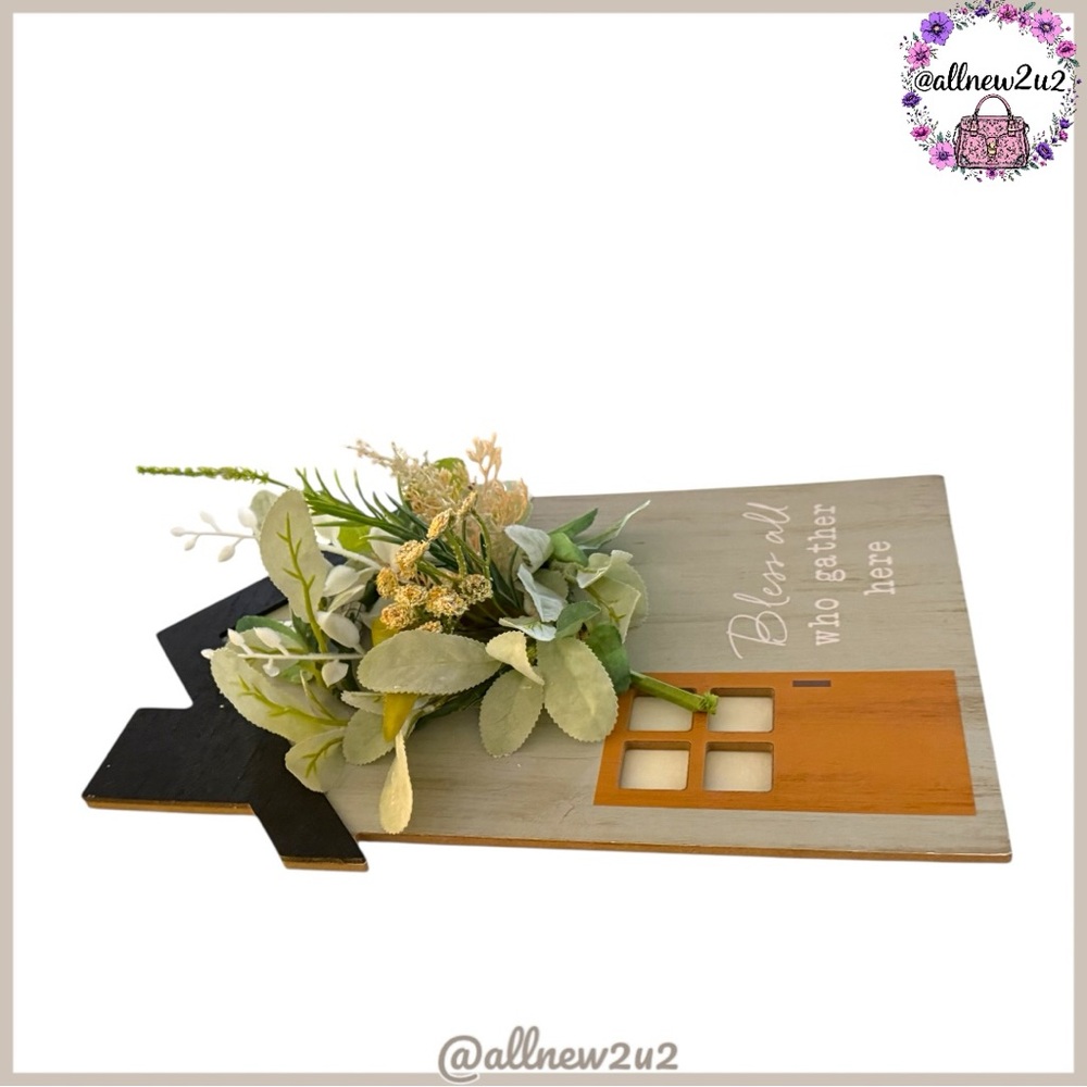 • New “Bless all who gather here” Home Accent Wall Decor Floral Design Host Pick - Picture 4 of 15